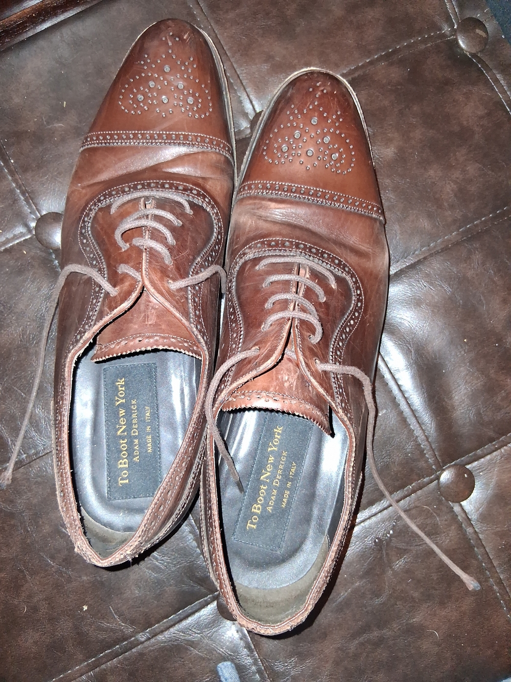 To Boot Men's Brown Leather Wingtip Oxfords